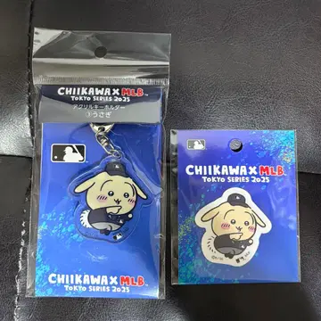 치이카와 (먼작귀) MLB 아크릴 키링 스티커 토끼 심판