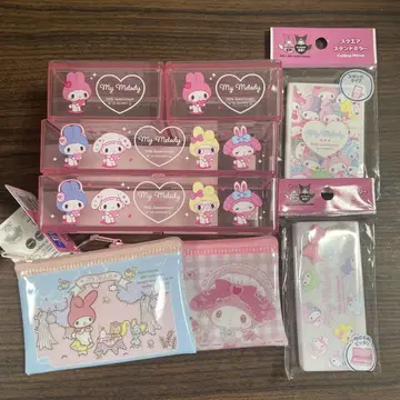 마이멜로디 50주년 시스템 케이스 플랫 파우치 거울 시리즈