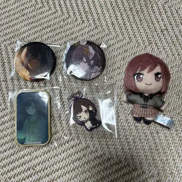 시노노메 에나 스퀘어 캔뱃지 그리 캔 러버 키링 봉제 인형