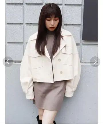 MURUA/인조 가죽 숏 자켓