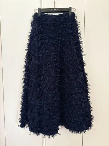 SHE Tokyo 모케 스커트 Elliy feather 34 네이비