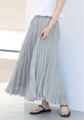 IENA 라미 플리츠 스커트 롱 스커트 34