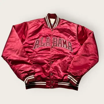 80s STARTER 바시티 자켓 앨라배마 대학 칼리지 로고 빈티지