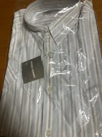 메4755 신상품 코시노 히로코 남성용 반팔 셔츠 M 정가 8,700엔