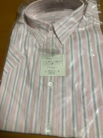 메4756 신상품 코시노 히로코 남성용 반팔 셔츠 M 정가 8,700엔