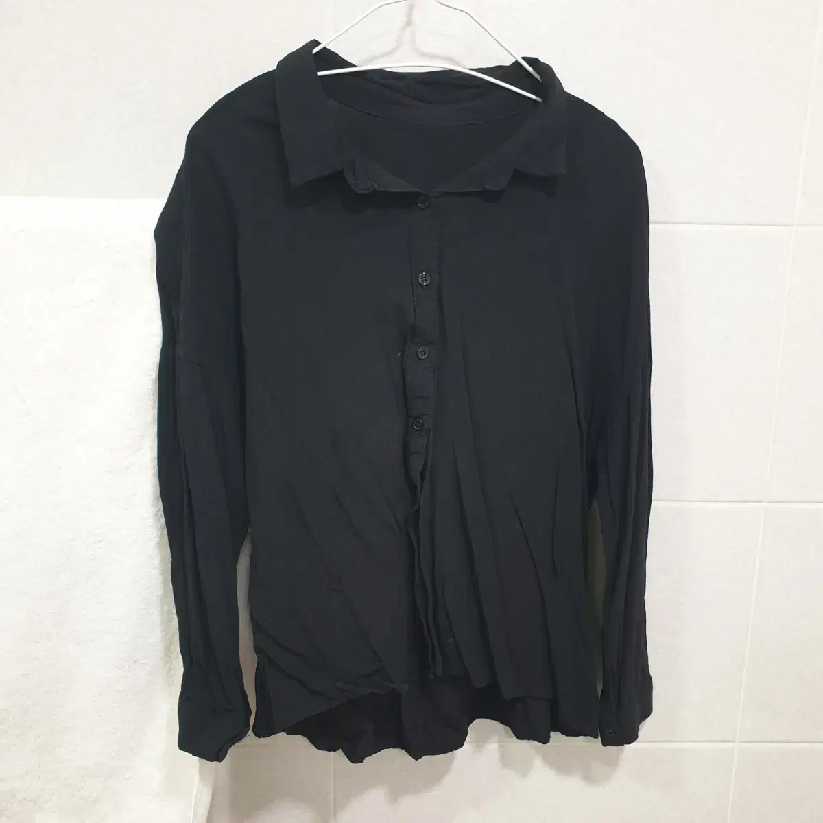 블랙 셔츠 블라우스