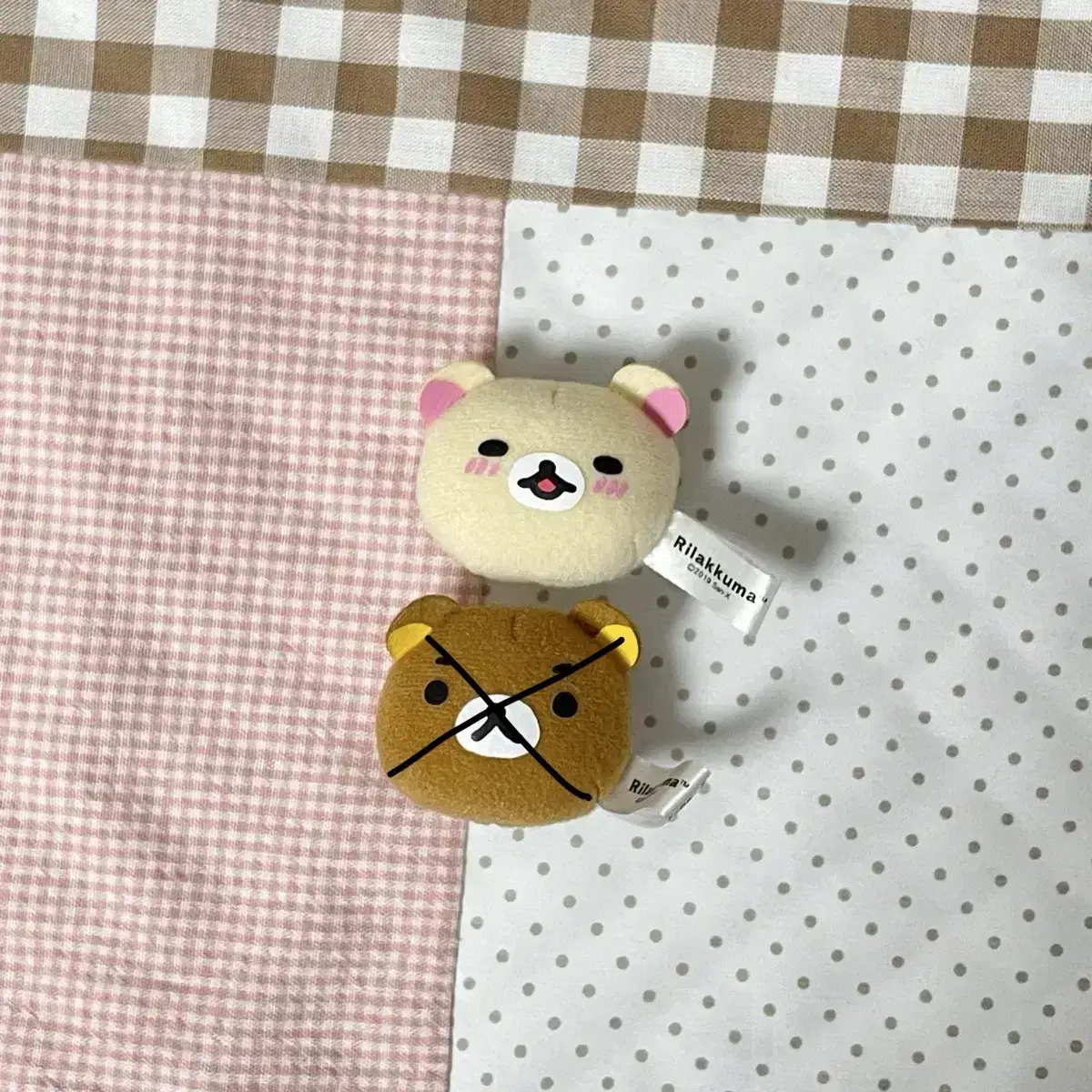 리락쿠마 코리락쿠마 고전 똥인형 얼굴 키링