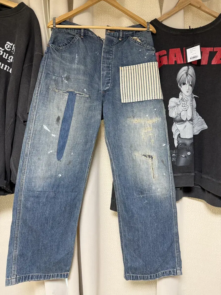 바우와우 데미지 디테일 데님