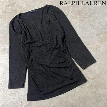 RALPH LAUREN 레이온 신축성 있는 7부 소매 카슈쿨 티셔츠 L