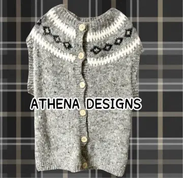 울 니트 베스트 ATHENA DESIGNS 아테나 디자인/프리 사이즈