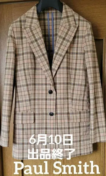 폴스미스 체크 베이지 브라운 계열 시어서커 자켓 M