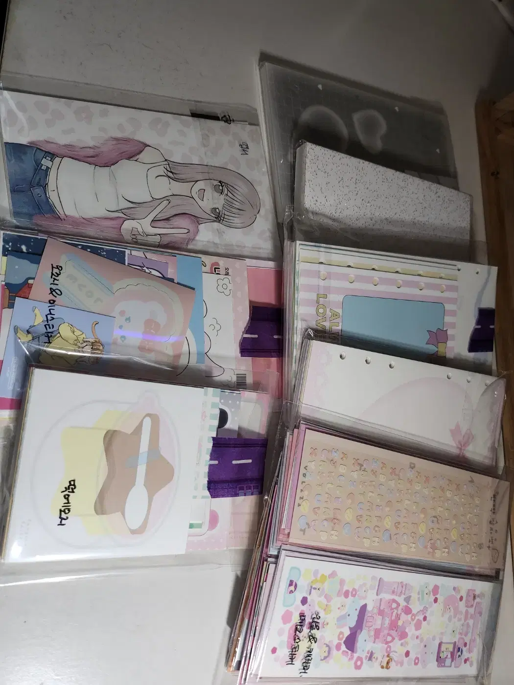 다꾸 속지 씰스티커 인물스티커 캐릭터스티커 모조지 떡메모지 일괄 판매