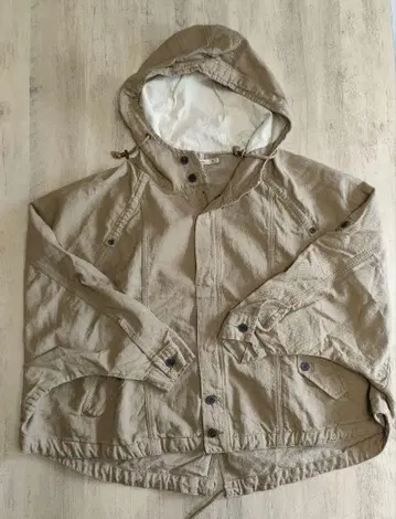 자라 여성 자라 후드 부착 판초 자켓 베이지