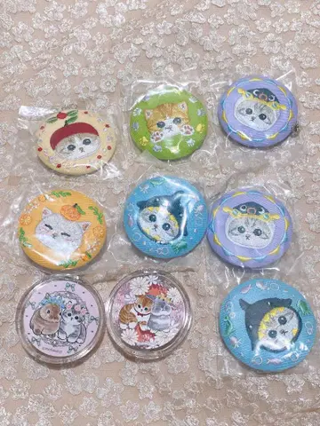 모프 샌드 mofusand 자수 캔뱃지 페이스 아이 컬러