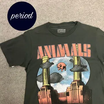 P1444 PINK FLOYD ANIMALS 밴딩 티셔츠 스트릿