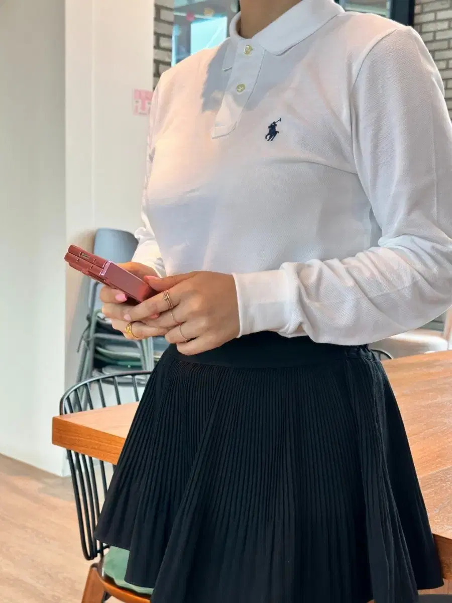 폴로 카라 남여공용 긴팔티