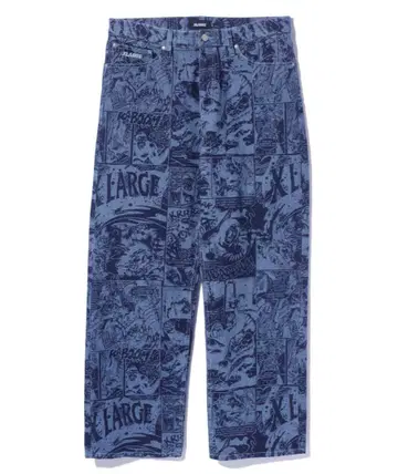 XLARGE 배기 블루 데님 36인치