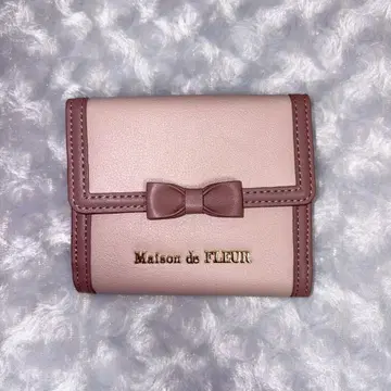 Maison de FLEUR 지갑 프레임 리본 미니 지갑