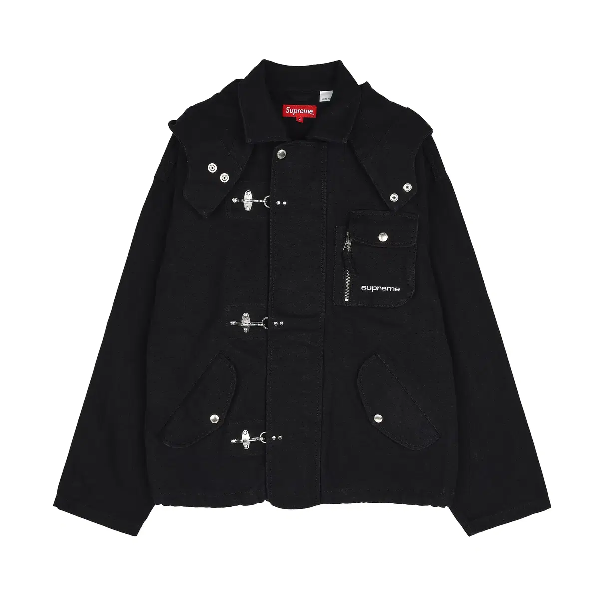 [M] 슈프림 캔버스 클립 자켓 블랙 - 23SS