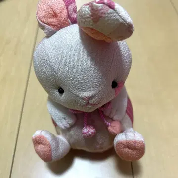 쇼와 레트로 토끼 봉제 인형 키체인 포함