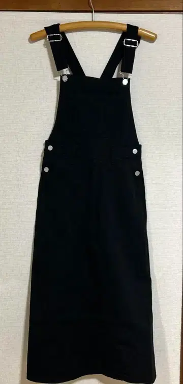 무인양품 스트레치 치노 살로펫 스커트 검정 S사이즈