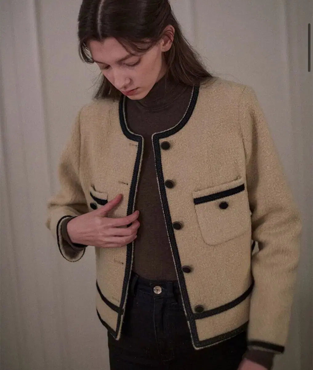 패브릭컬러지 트위드자켓 Tape Boucle Jacket