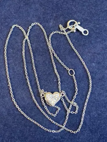 P900 하트형 다이아몬드 목걸이 0.15캐럿