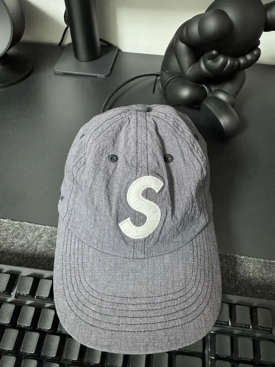 슈프림 코듀라 립스탑 S 에스 로고 6패널캡 캠프캡 모자 Supreme