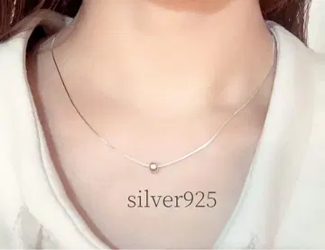 실버 925 목걸이 각인 깔끔한 원 포인트