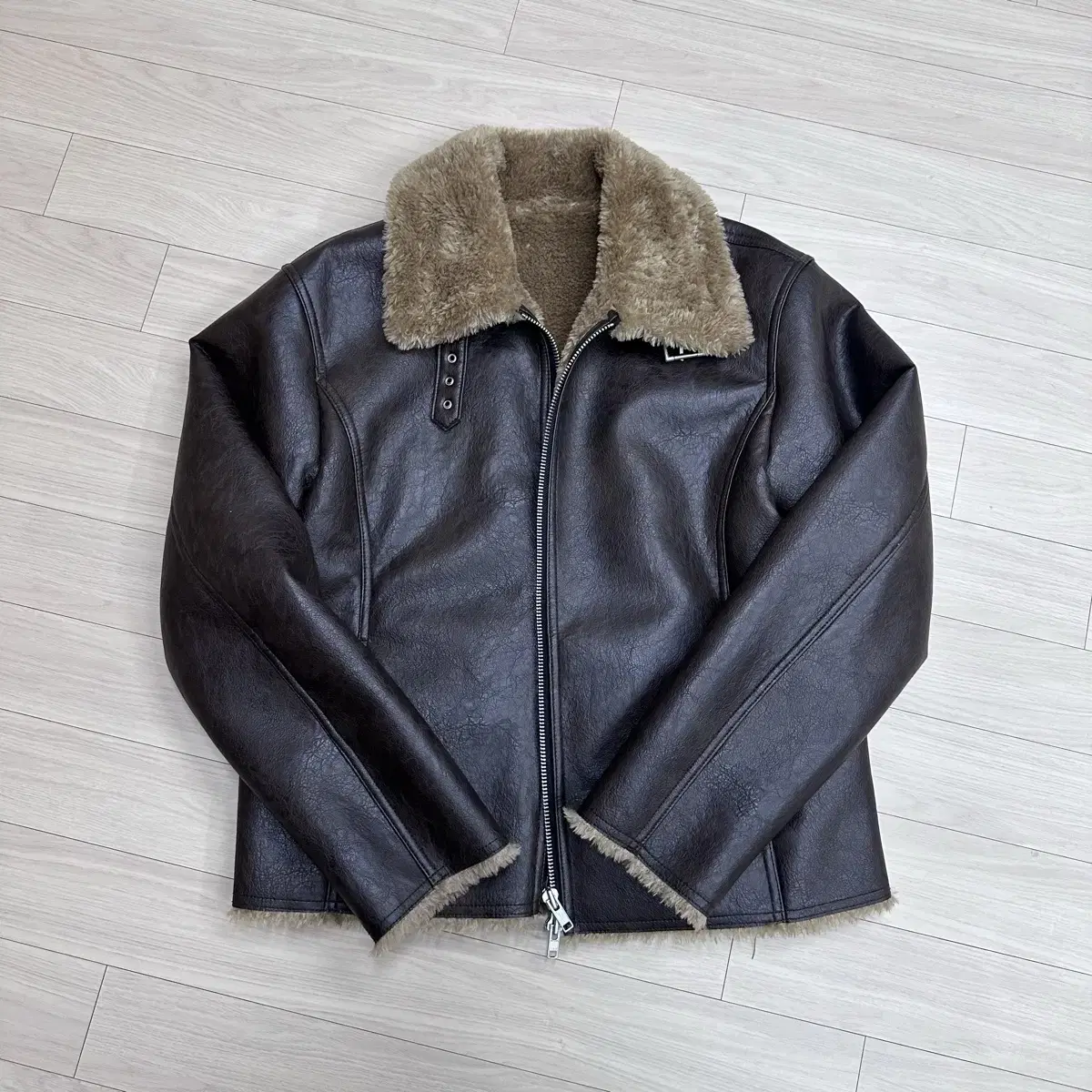 DOPE JAYSON ESSENTIAL SINGLE MOUTON JACKET BROWN L