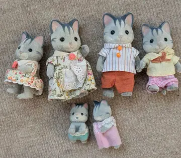 실바니안 패밀리 고양이 부모와 자식 세트