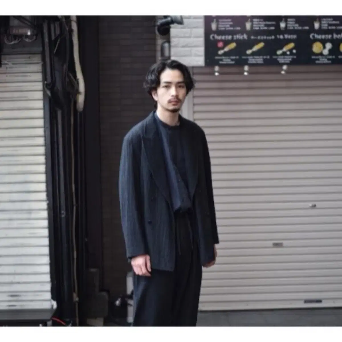 [2] 코모리 울 린넨 더블브레스티드 자켓 그레이