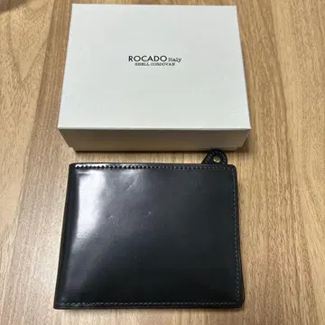 ROCADO 로카도 쉘 코도반 2단 폴더형 지갑 그린