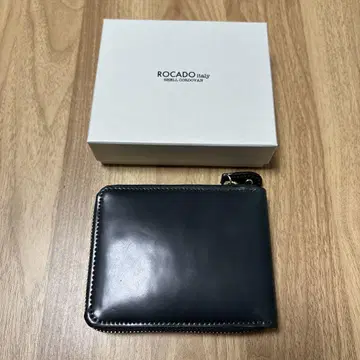 ROCADO 로카도 쉘 코도반 2단 폴더형 지갑 지퍼 그린