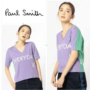 새상품 폴스미스 Paul Smith 로고 니트 반팔 니트 상의