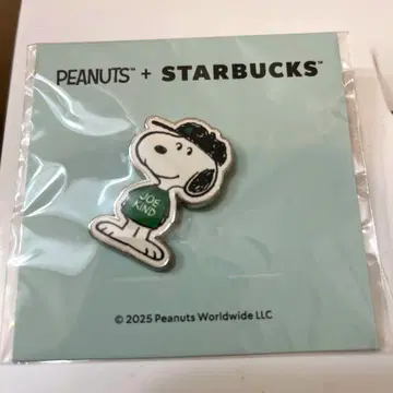 스벅 스누피 핀 배지 PEANUTS + STARBUCKS 블루