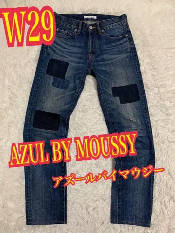 AZUL BY MOUSSY 데님 청바지 데미지 가공 인디고 W29