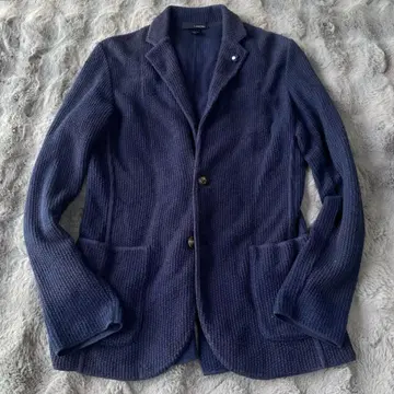 LARDINI 니트 자켓 2B S~M 상당 네이비 보우타이 네이비