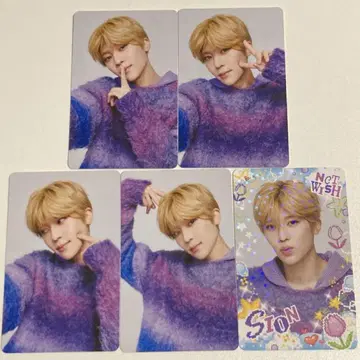 NCT WISH 로그인 랜덤 트레이딩 카드 5종 컴프 시온