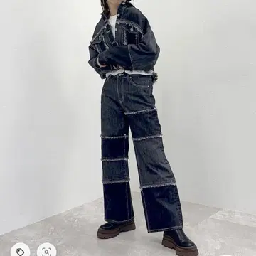 Forever21 패치워크 데님 셋업