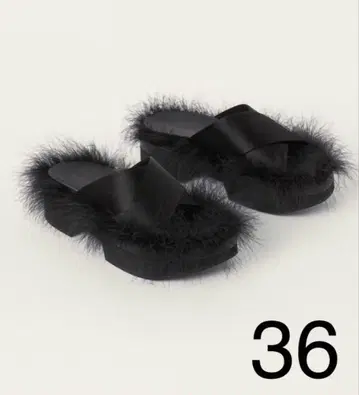 Simone Rocha H&M 퍼 샌들 36