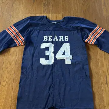 BEARS 미식축구 7부 길이의 네이비 메쉬 NFL 빈티지 넘버링