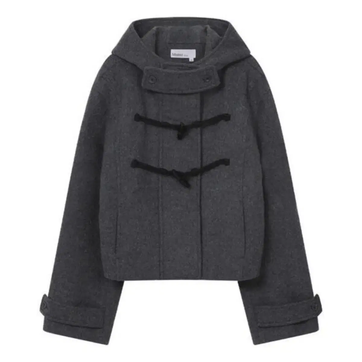 Miseki Seoul Duffle Coat Short Charcoal Ase On Trimming Bird Koiseio