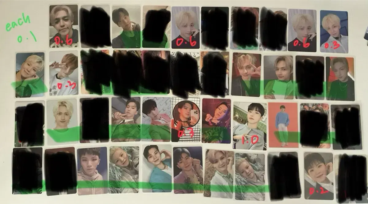 세븐틴 포토카드 굿즈 양도해요 원우 정한 디노 알잘냥 안경냥홀더 파우치
