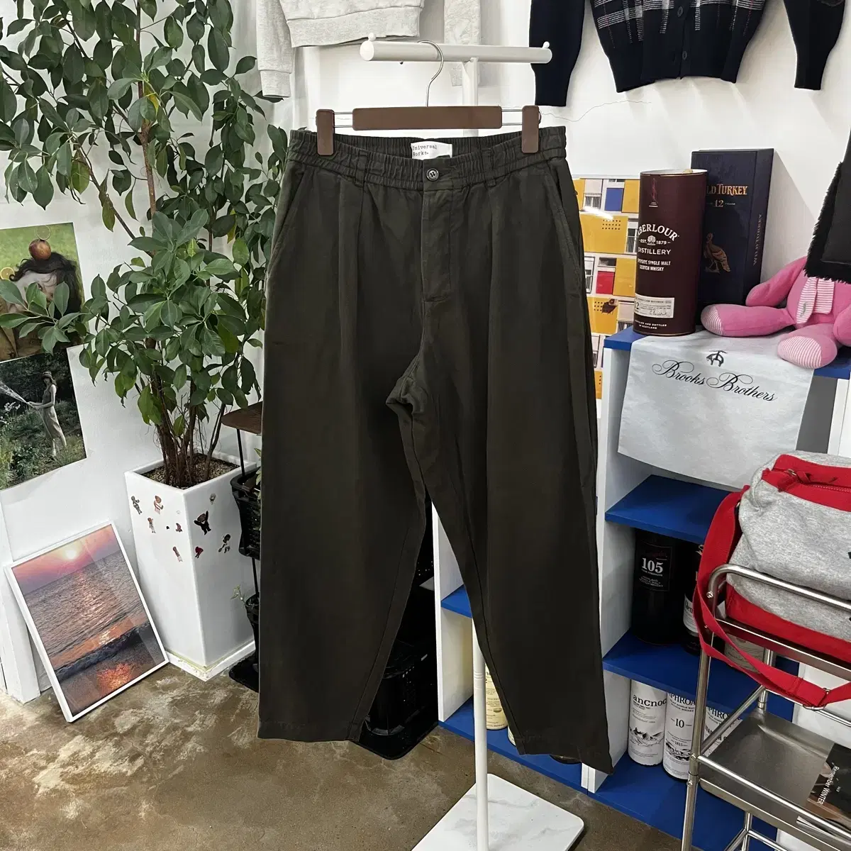 유니버셜웍스 원플리츠 밴딩 팬츠 30