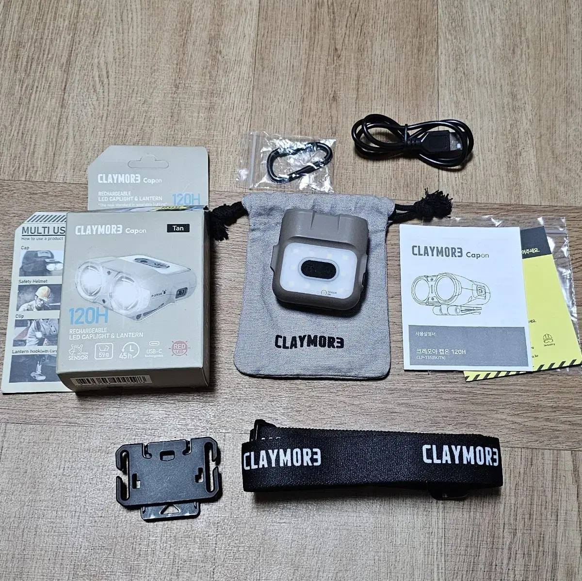 Cremona Capon 120H Tan Caplight Headlamp + Wearable Kit