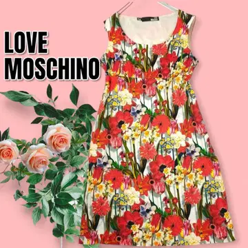 LOVE MOSCHINO 모스키노 플라워 프린트 원피스 38
