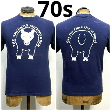 70s Hanes 헤인즈 양면 티셔츠 양 올드 빈티지