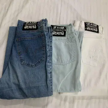 W9) 아이스버그 ICEBERG 데님 팬츠 데님 청바지 세트