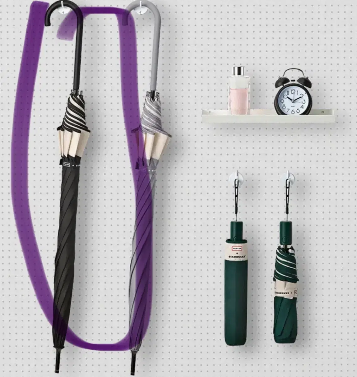Starbucks hunter Umbrella Gray Black Umbrella
